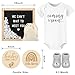 Pregnancy Announcement, Coming Soon Baby Announcement For Grandparents Dad Husband Family, Pregnancy Reveal Ideas, Gender Reveal Baby Shower Gifts -Felt Letter Board, Onesie, Booties, Wooden Sign