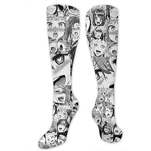 Ginger-Ale Calcetines Unisex Ahegao Anime Calcetines Regalos Calcetines Largos Y Divertidos Para Mujeres Novedad Funky Cute Cartoon Calcetines