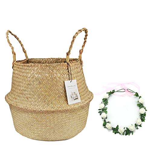 Seagrass Basket, Belly Basket for Fiddle Leaf Home Decoration Plant Pot Cover by Qliwa Seagrass Basket, Belly Basket for Fiddle Leaf Home Decoration Plant Pot Cover by Qliwa