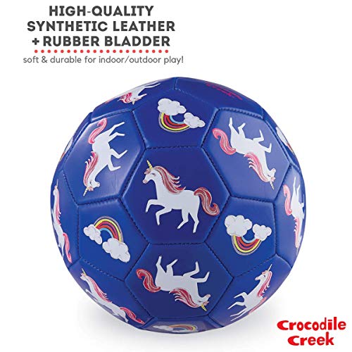 Crocodile Creek - Rainbow Unicorn - Kids Soccer Ball, 7" Size 3, 1 EA