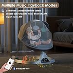 Hamaca para Bebé,Aomdom Eléctrica Silla Mecedora 0-9 kg Funcionamiento con Mando a Distancia y App Balancin para Bebes Arco Regulable con Juguetes, 12 melodias 4 Hamaca para Bebé,Aomdom Eléctrica Silla Mecedora 0-9 kg Funcionamiento con Mando a Distancia y App Balancin para Bebes Arco Regulable con Juguetes, 12 melodias