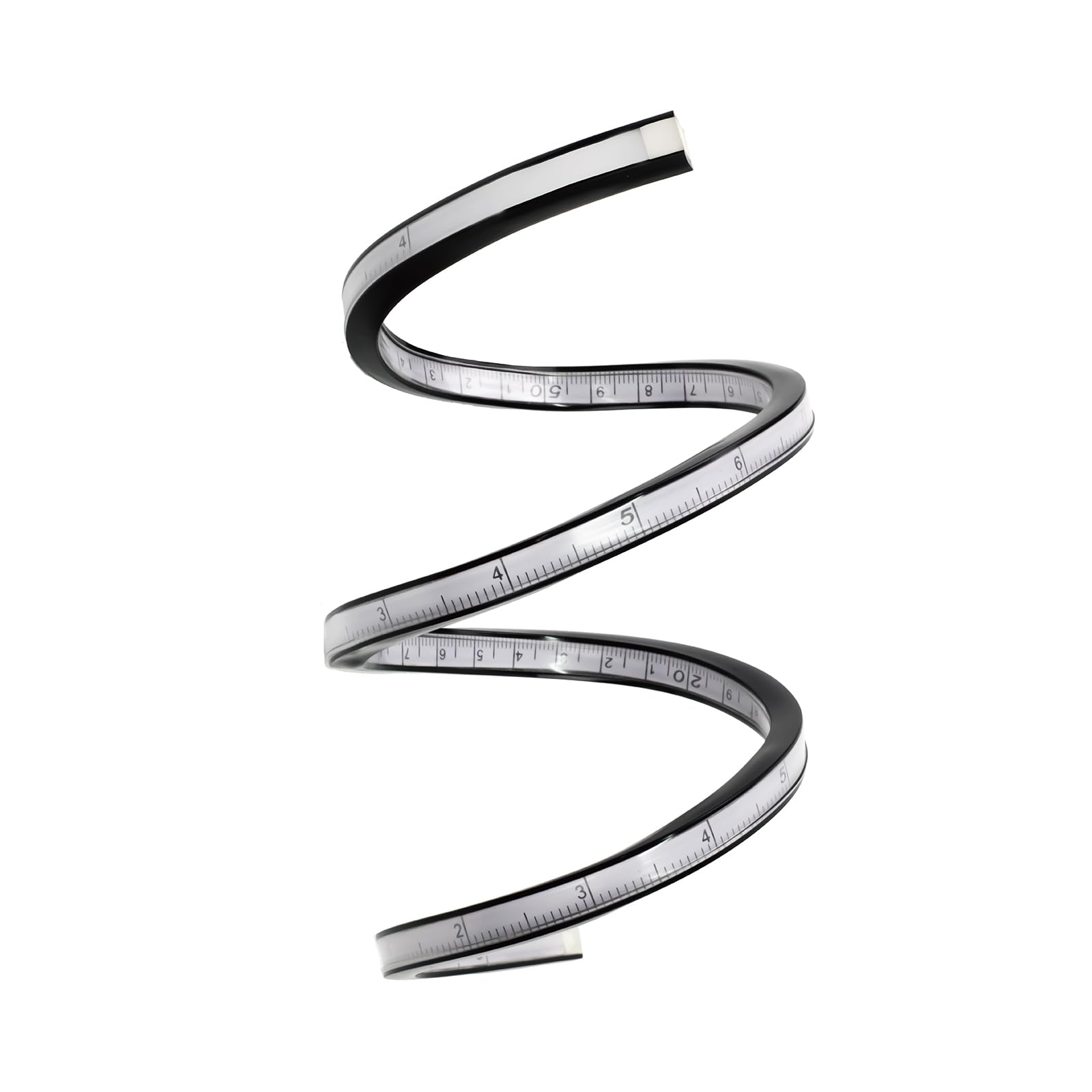 Kearing Black Flexible Curve Ruler, 24 Inch (60 Cm) Bendable Ruler For Engineering Drawing, Garment Design