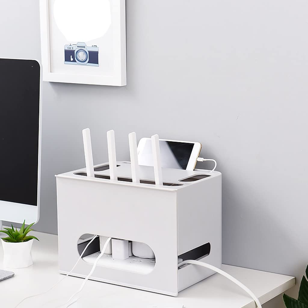 Scatola dell'organizzatore del cavo, scatola di gestione dei cavi della scatola di archiviazione del router for proteggere la striscia di potenza, il caricatore, il cavo e altri dispositivi elettrici