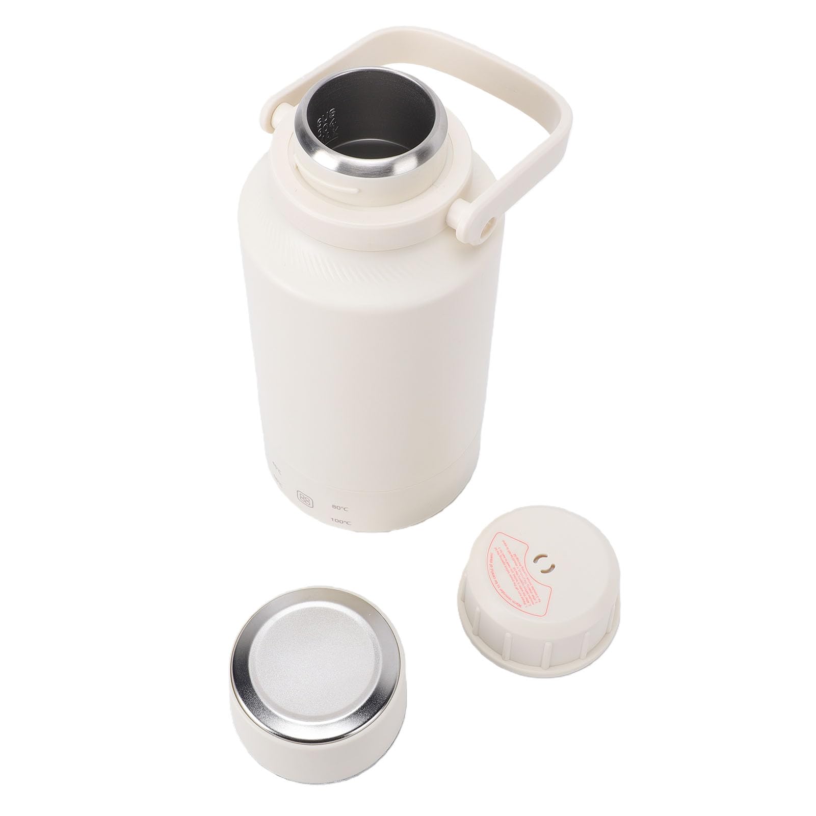 SIXRUN Hervidor Eléctrico Portátil 1L, Caldera de Agua de Viaje de Acero Inoxidable de Calentamiento Rápido (Enchufe europeo 220V)