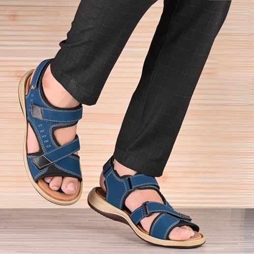 Image of Centrino Men's Sandal |leather sandals for office |New Fashion sandals for Men|Grip Insole for Stability | Comfortable Men Sandal with Premium Comfort & Quality (2029)