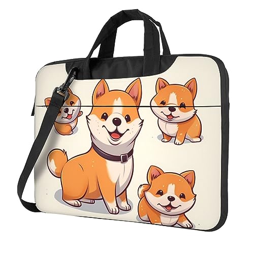 Sacoche ordinateur Shiba Inu grande capacité contre les chocs