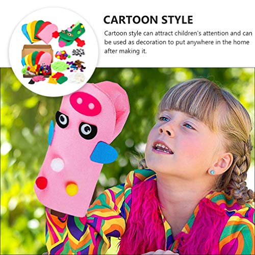 ARTIBETTER Kit de Fabricação de Fantoches de Mão de Feltro Fantoches de Dedo Meias Artesanato Conjun