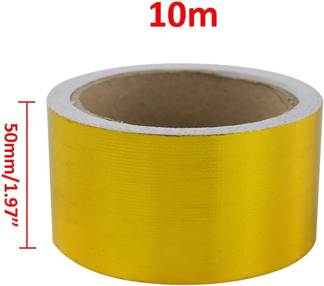 Nastro per strumenti fai da te, accessori per scudo termico, nastro riflettente per scudo termico ad alta temperatura, nastro in fibra di vetro resistente al rotolo di scarico, isolamento termico,