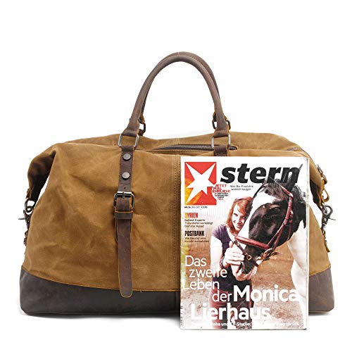 Leather Travel Duffel Bag for men Gym Sports Weekender Luggage Carry on Airplane Leather Bag