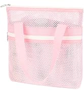 Fammart Mesh Shower Caddy Portable with Zipper & 2 Pockets - Quick Dry Shower Caddy Hanging for T...