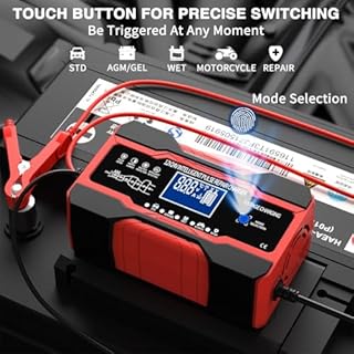 Chargeur de batterie intelligent pour voiture, chargeur/mainteneur de batterie à décharge lente 12V/10A 24V/5A automatique avec compensation de température, pack de charge rapide pour camion, moto