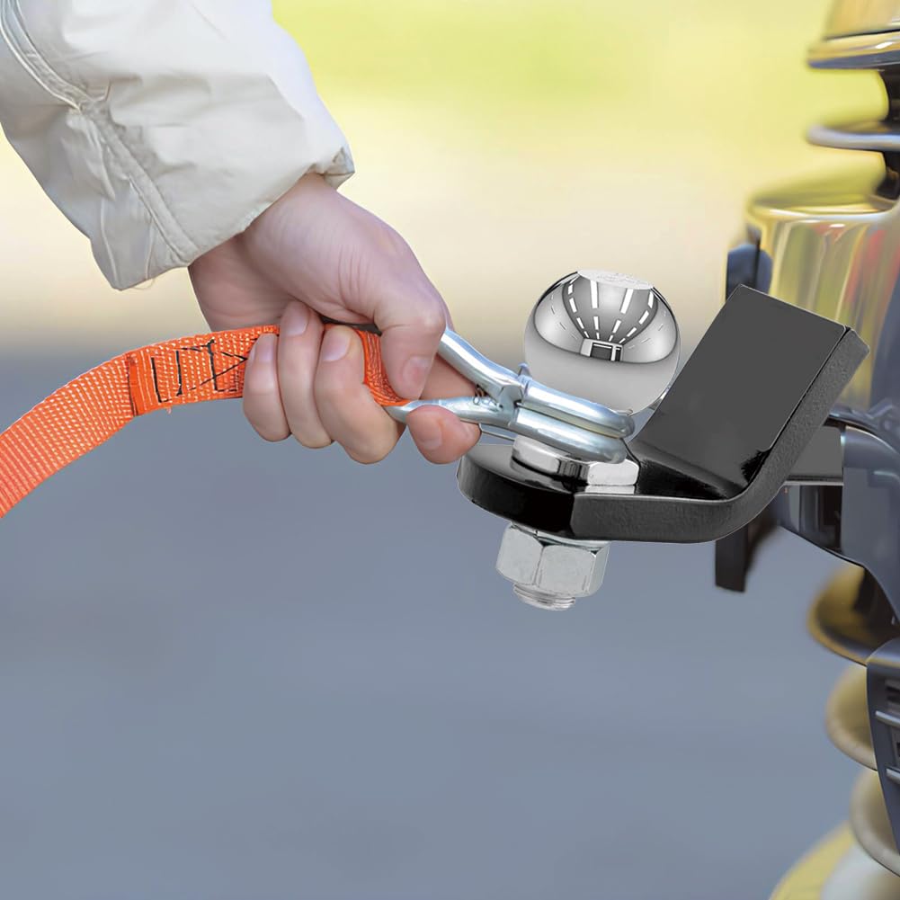 Sfera Gancio Traino OUKENS Cromata Da 47,6mm - Acciaio Forgiato Per Rimorchi, ATV, Kart, Portata 2000 Libbre