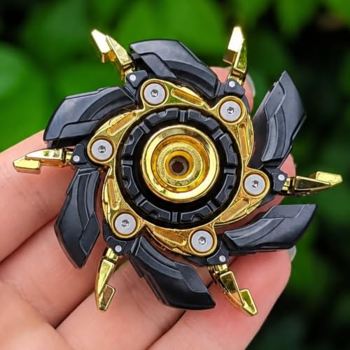 Image of T-Conceal EDC Fidget Sliders Open Armor Spinning TopFidget Toys Stress Relief for Adults Magnetic Metal (Black Gold)