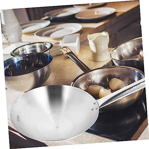Wok de acero inoxidable Alipis con mango resistente miniatura 5