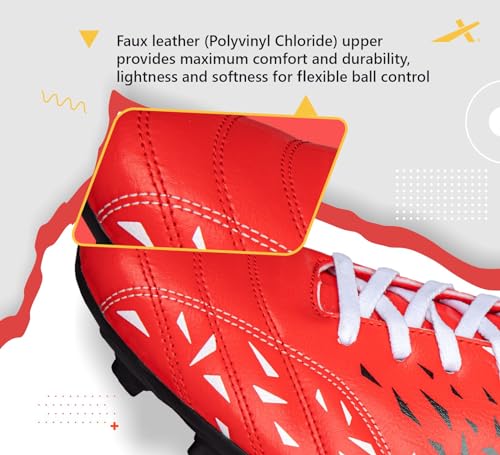 Image of Vector X Titan Football Shoes for Mens| Faux Leather Upper with PVC Sole | Sports and Athletic Footwear Comfortable Football Shoes /Football Studs