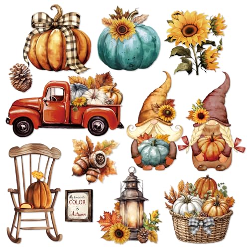 Imanes Decorativos Vintage para Refrigerador Otoño 12 Pcs
