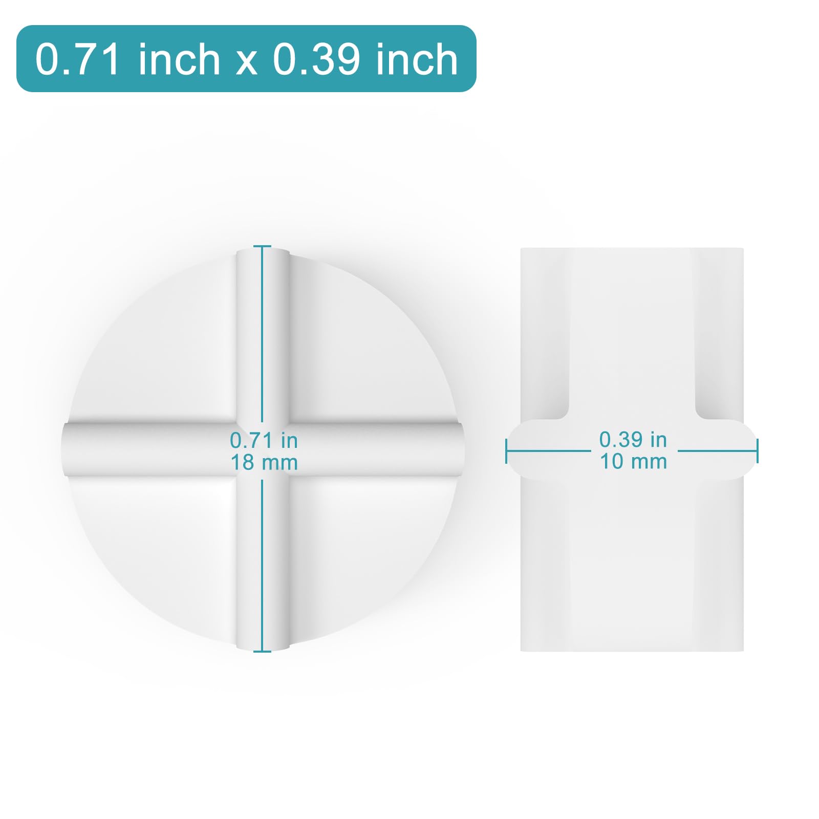 stonylab 2-Pack Double Cross Type Magnetic Stir Bar Set, 0.71 inch x 0.39 inch PTFE Coated White Stir Bars for Stirrers, Laboratory Stirrers, Mixing Applications