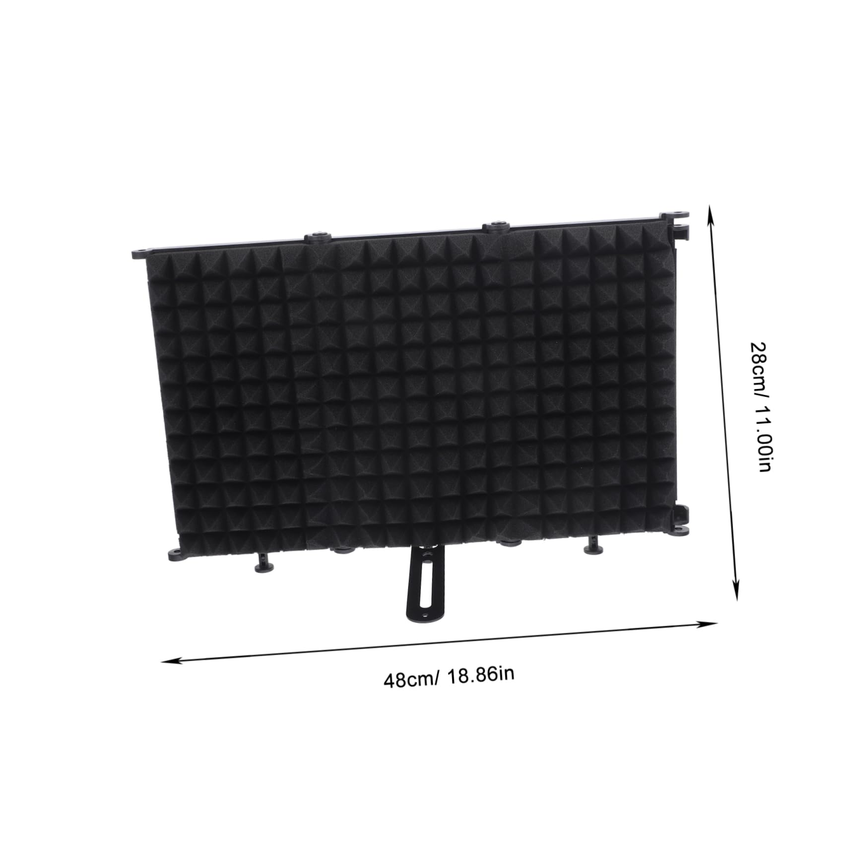 Filtre Anti-pop pour Microphone 1 Set, Écran à Trois Panneaux Noir