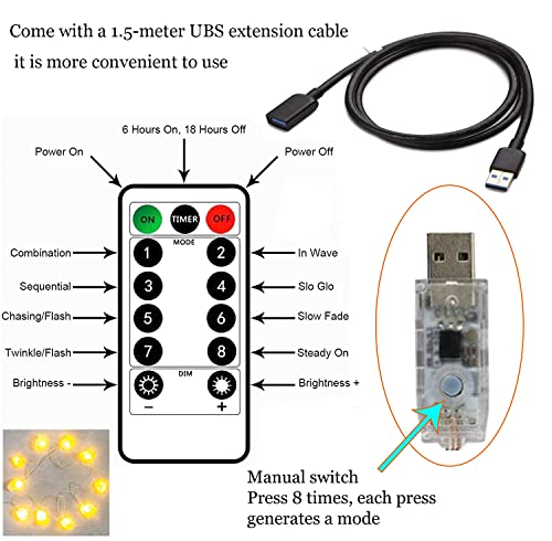 Himalayan Salt String Lights With Usb Interface Natural Salt Block 10 Led And 60Inch Extension Cord (Warm) #TOP2