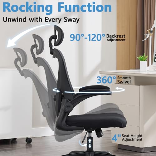 Image of Office Chair, Ergonomic Computer Desk Chair with 3D Headrest