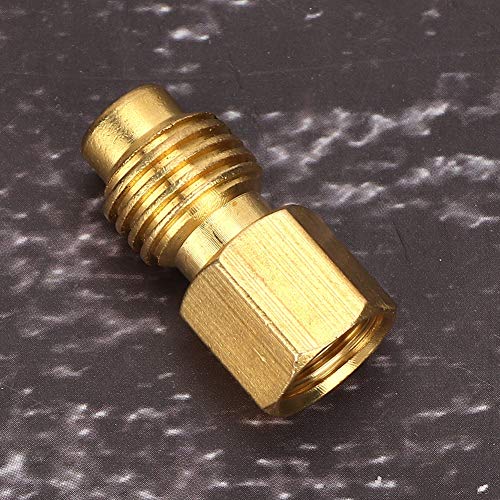 Tbest klimagas r134a kältemittel Auto, 1/4’’ SAE buchse auf 1/2’’ Acme stecker,Fahrzeug-o-Hilfs Adapter,1/4SAE Weiblich Bis 1/2ACME-Stecker für Auto-Klimaanlage R134A