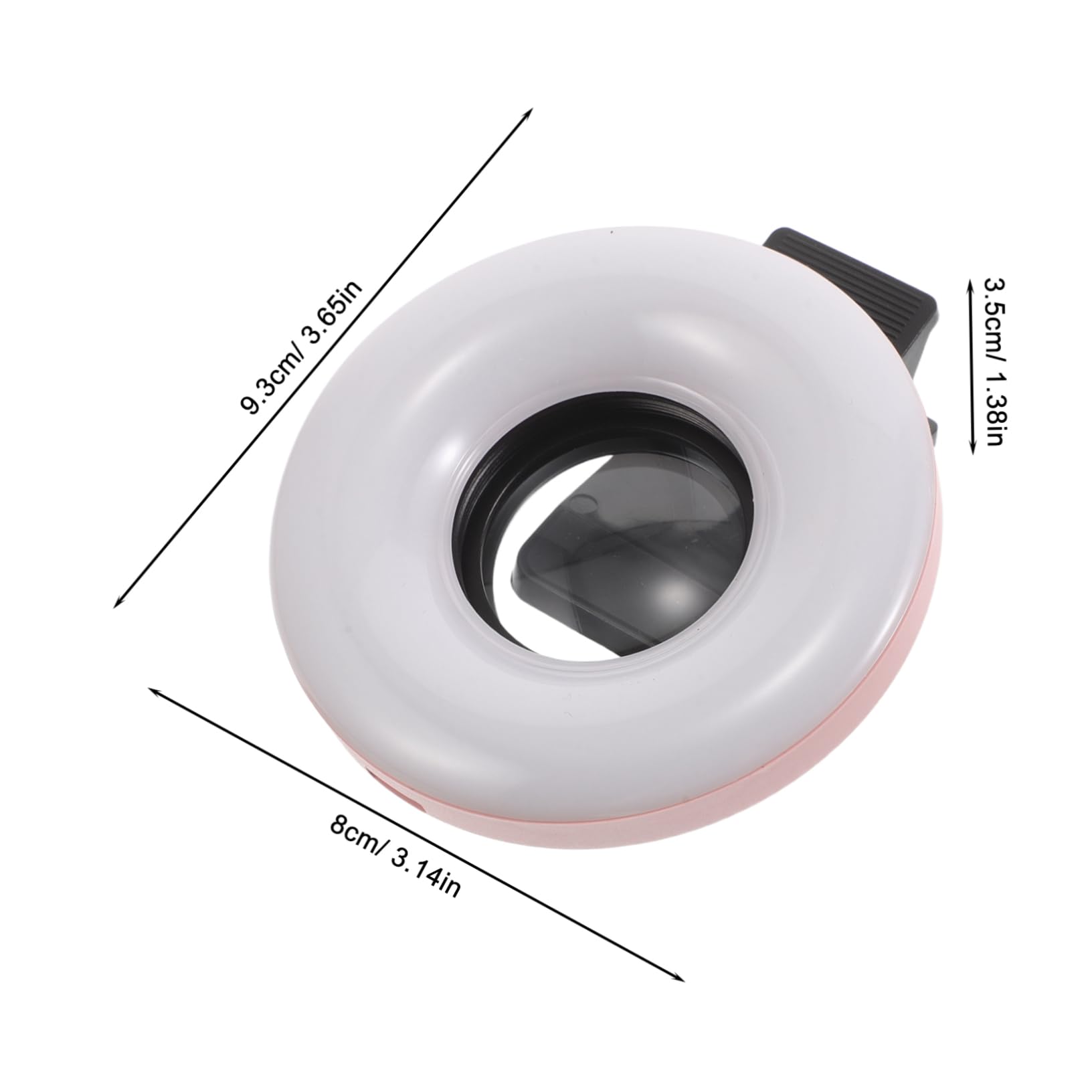 Mikinona 1Set Macro Lens Fill Light Portable Clip Selfie Ring Light for Smartphones Enhances Brightness Clarity for Product Photography Close and