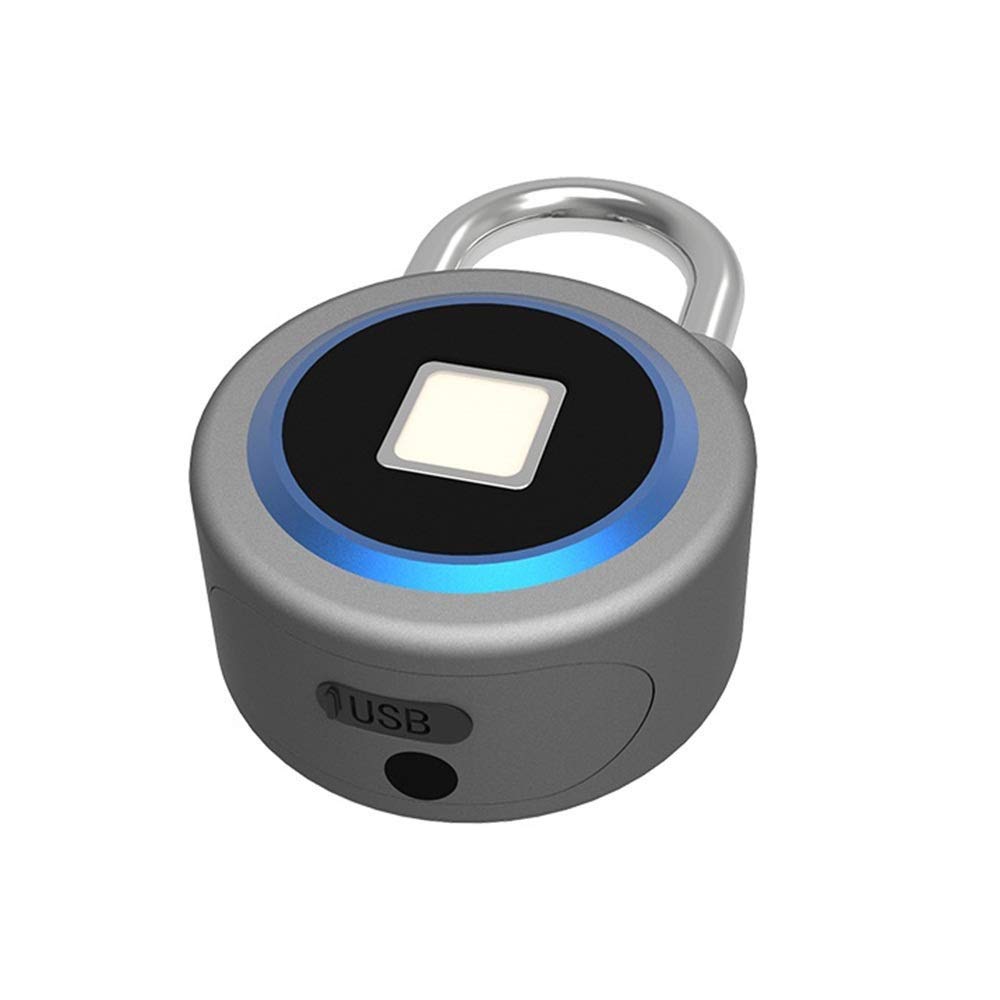 Lucchetto per impronte digitali Smart Touch Lock Metallo impermeabile Antifurto Int Keyless per armadietto palestra, serratura armadietto scuola, zaino, valigia, bagaglio da viaggio