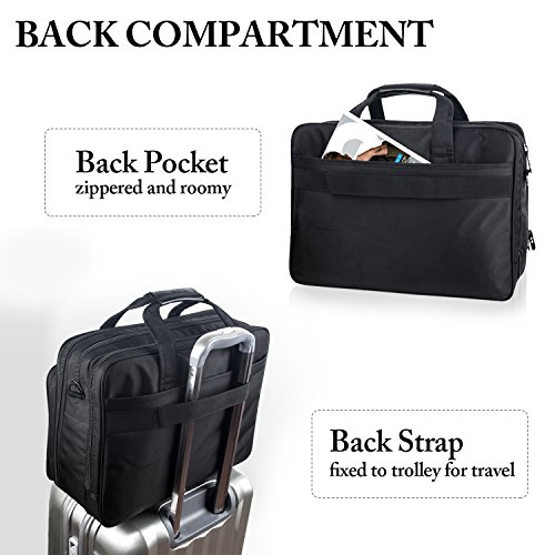 18 Inch Laptop Bag, Extra Large Briefcase For Men Women, Expandable Multifunctional Laptop Case, Water Resistant Computer Bags Fit 18 17.3 Inches Gaming Laptop, Notebook For Business Travel, Black #TOP3