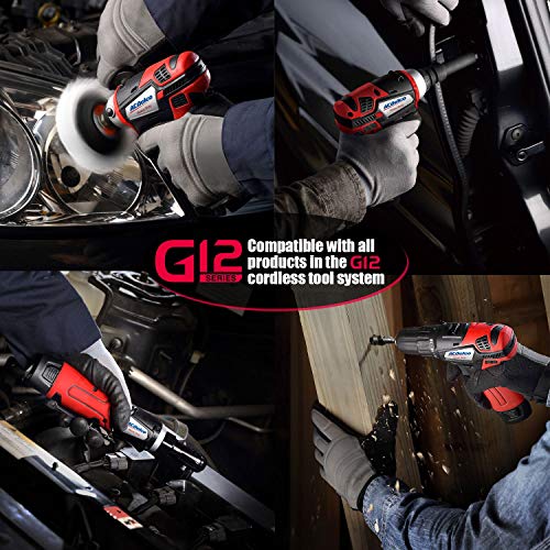 ACDelco ARW12102-K4 G12 Series 12V Cordless Li-ion 1/4” Brushless Ratchet Wrench & Impact Driver Combo Tool Kit with 2 Batteries