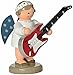 KWO Angel Figurine with Guitar, 5 cm, Wood Multicolour, One Size