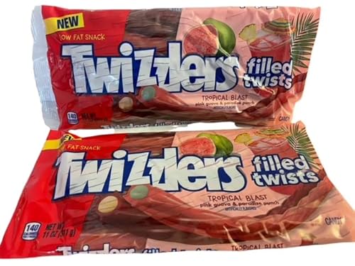 (2) 11. Oz Bags Tropical Blast Filled Twists Twizzlers #TOP2