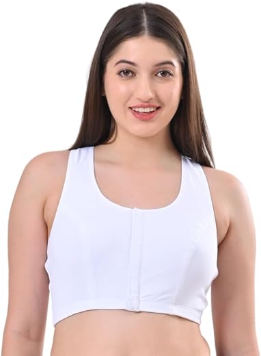Adira | Front Closure Bras for Women | Non Padded &amp; Non Wired Bras | Bra for Prevent Sagging | High Racer Back for Support...