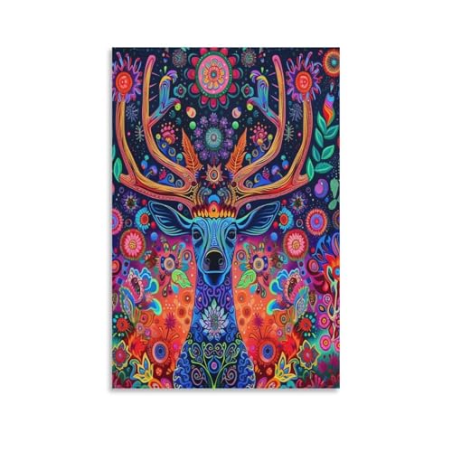 Toile cerf décoration murale pour réveiller un mur blanc