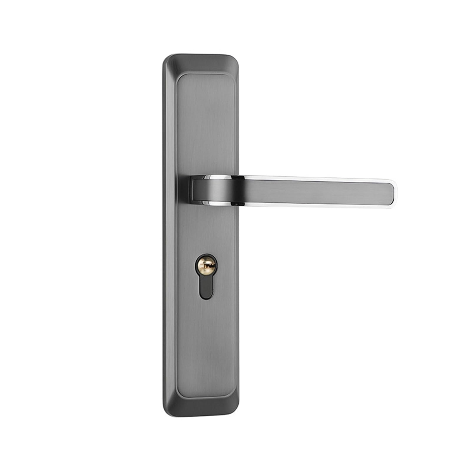 Serrure de porte tricolore en chrome robuste avec mécanisme de poignée intégrée