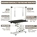 SUNCOO 43 Inch Hydraulic Pet Dog Grooming Table Upgraded Professional Drying Table Heavy Duty Stainless Steel Frame with Adjustable Arm and Noose 400lbs Capacity Height Range 22-39 Inch