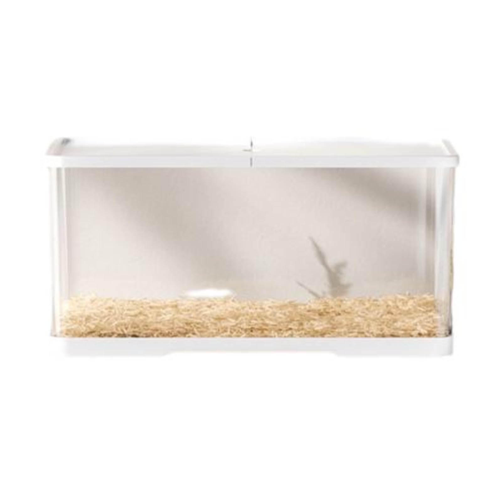 Generic - Jaula para hámster rusa, plástico, casa para hámster cómoda, panorámica de 360°, material de aso, diseño de ventilación, marco integrado, blanco, negro, beige