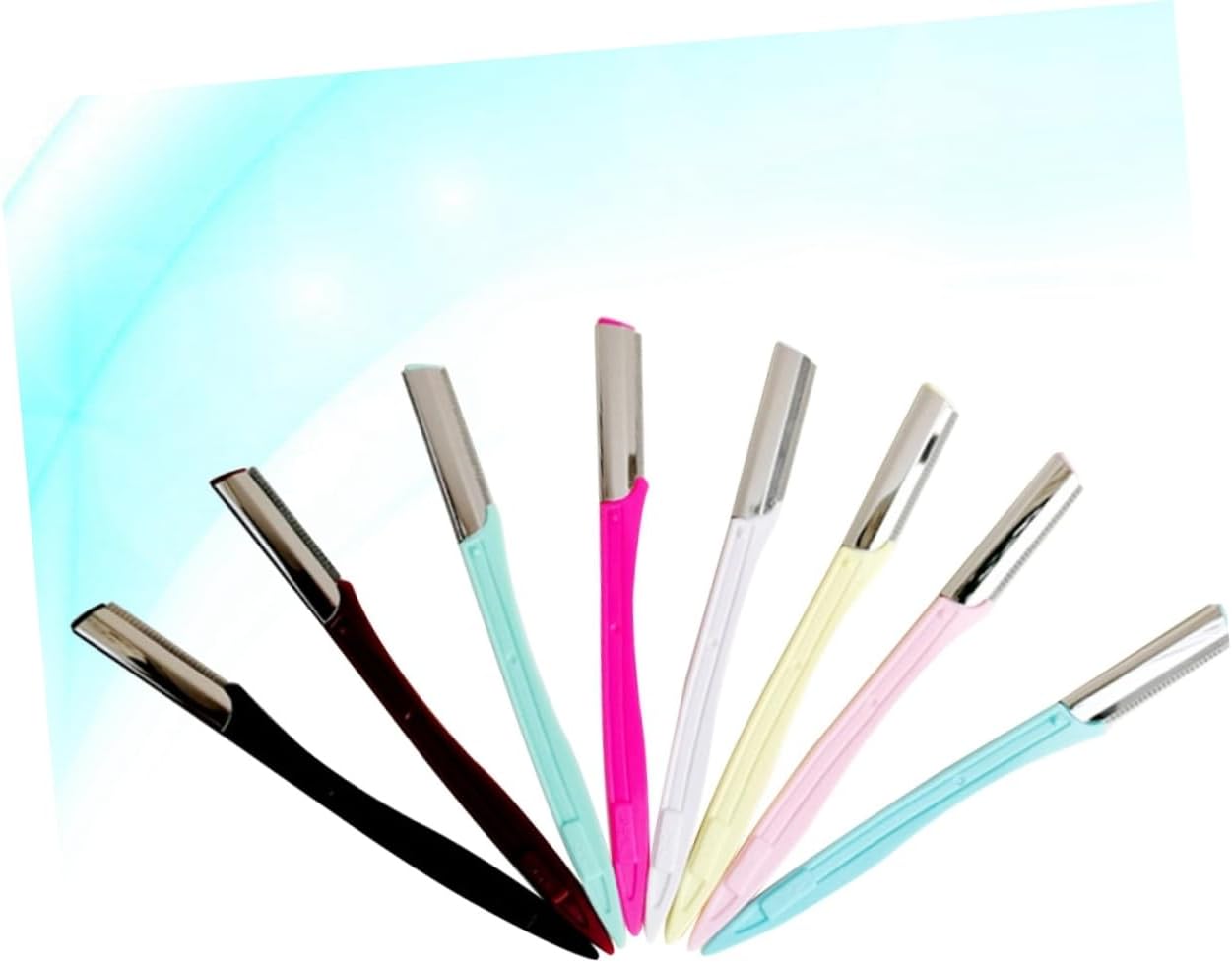 10Pcs Stainless Steel Eyebrow Razor Trimmer for Women Girls Makeup Tool