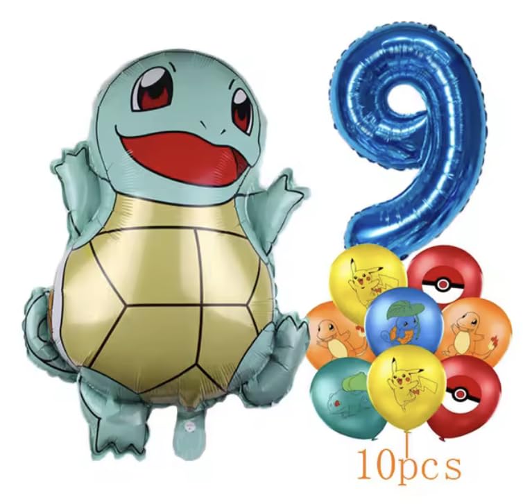 Pokémon Number/Numerical Balloons | 15+ Years | Squirtle | Nine