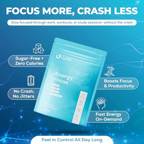 Image of UPLIFE Energy and Focus Gum - 90 Pcs, Made in USA | 40mg Natural Caffeine + 80mg L-Theanine + Vitamin B12 & B3 | Sugar-Free, Vegan | Nootropic Gum for Energy, Focus & Mental Clarity - Peppermint