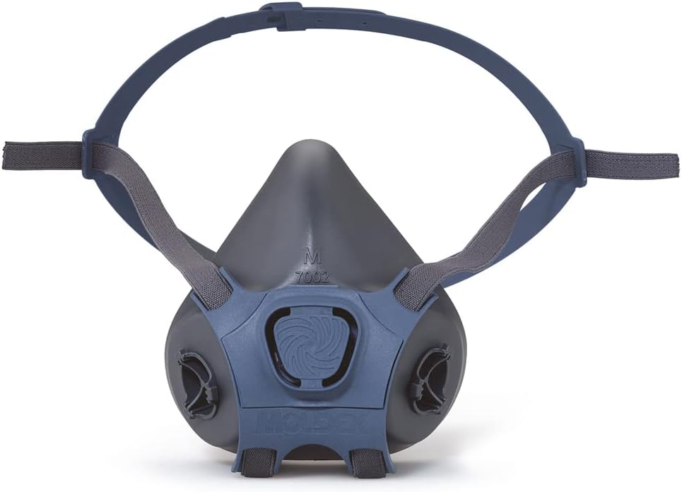 Moldex 7002 Ultra Light Series 7000 Medium Size Half Face Mask, Blanc