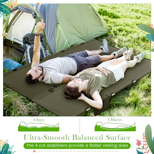 2-Pack-Lightweight-Cots-Backpacking-Cot-Supports-330-Lbs-Sleeping-Cots-for-Adults-Easy-Assemble-Portable-Folding-Cot-with-Carry-Bag-Military-Compact-Cots-for-Camping-Travel-Hiking