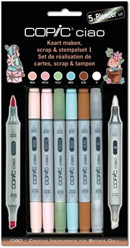 Copic Ciao 5+1 Marker Set - Skin Tones (Pack of 5 + Multiliner Pen)