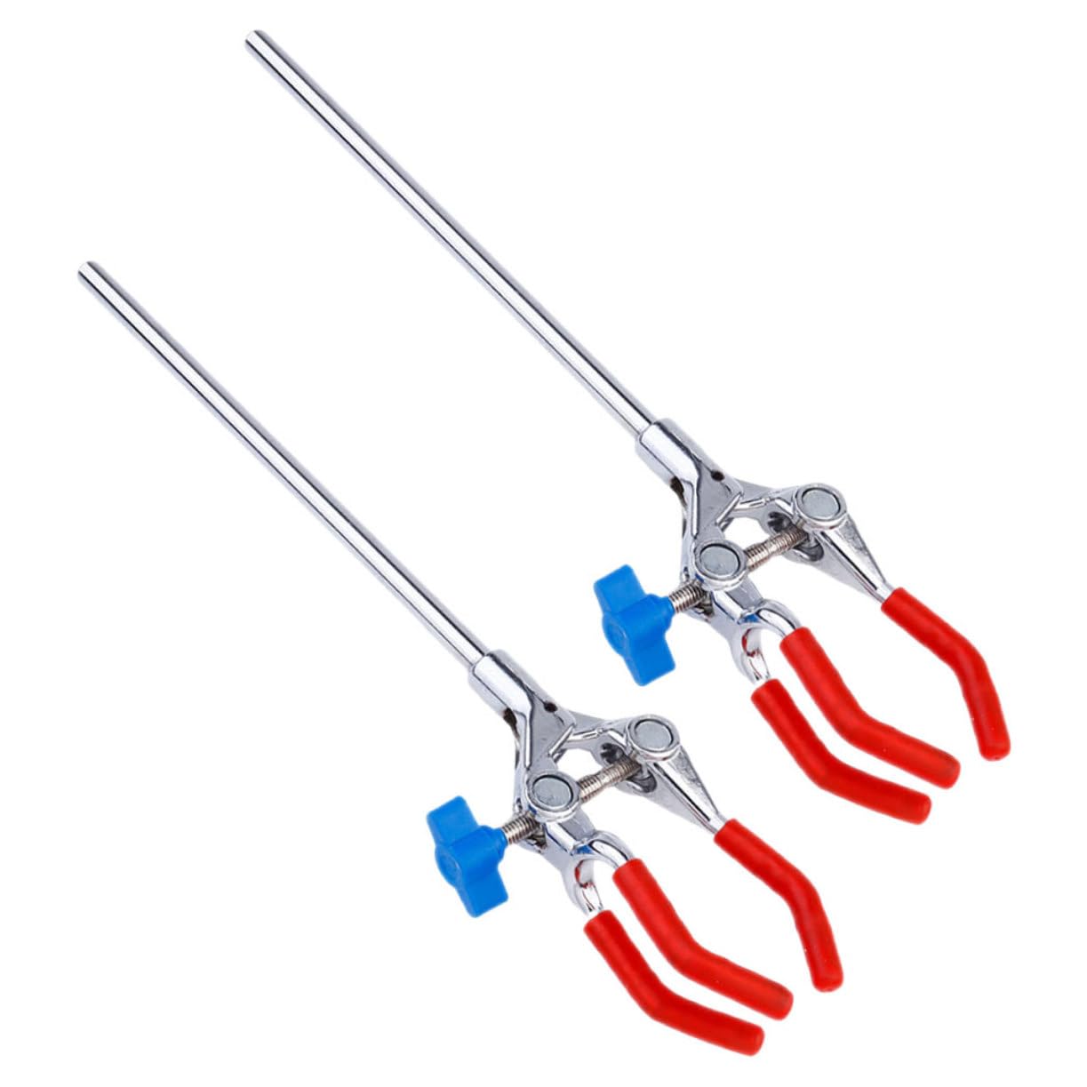 Mobestech 10piezas Abrazadera De Tres Garras Para Frascos y Tubos De Ensayo Soporte Ajustable De Acero Inoxidable Para Laboratorio Para Experimentos Científicos