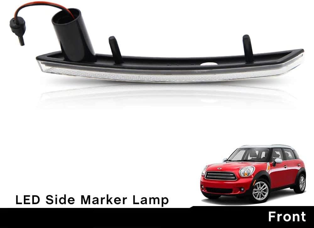 Clear Lens LED Fender Side Marker Light Replace for Mini Cooper Gen2 R55 R56 R57 R58 R59 R60 R61 4PCS Led Turn Signal Lamps