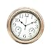 Facynde Zegar ścienny w stylu vintage, wodoszczelny, do użytku wewnątrz i na zewnątrz, z termometrem i higrometrem, zasilany bateriami, okrągły zegar ścienny, dekoracyjny na taras/do domu