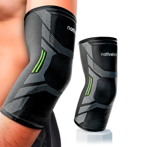 Image of NativoDex Elbow Support Brace for Men & Women - Compression Sleeve for Tendonitis, Epicondylitis, Weightlifting, Golf & Tennis