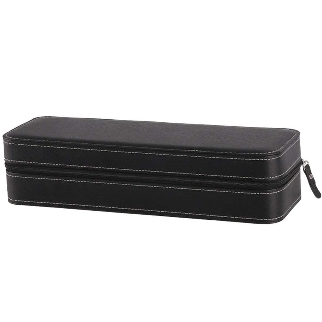 Caja de Reloj con 6 Ranuras, Estuche de Viaje portátil con Cremallera, Caja de Almacenamiento de joyería para coleccionista