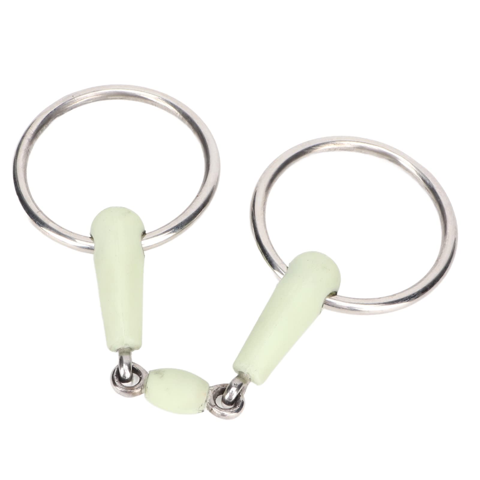 Rosvola Loses Ring-Pferdemaul-Gebiss, Pferdemaul-Gebiss-Apfel-Aroma-Flexibler Mittlerer Gummi für Pferd