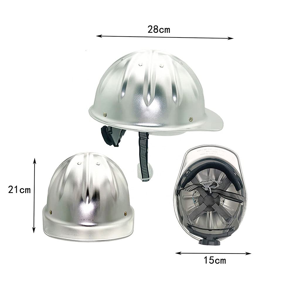 Casco de Seguridad, Cascos de construcción Casco de Seguridad de Aluminio Casco de Seguridad Ajustable La Parte Superior es más Segura y eficaz para Evitar pinchazos