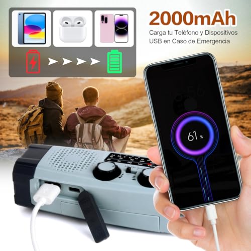 Gemmac Kit Supervivencia 140 en 1 Equipo Botiquin de Primeros Auxilios Completo, Survival Kit Catastrofe Tener 2000 mAh Radio a Pilas Linterna Camping Botiquin Hogar Caza Senderismo Montaña Regalo - imagen 7